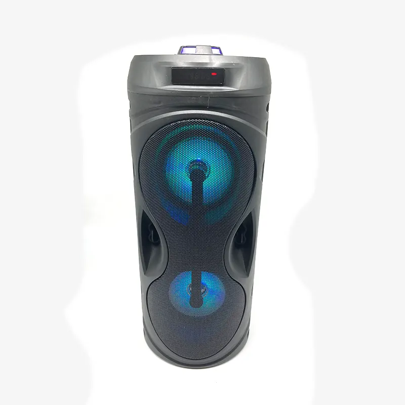 New Model Cylinder Speaker Subwoofer Microphone Bluetooth Speaker Wireless Audio Outdoor Karoke Party Big Bluetooth Speaker