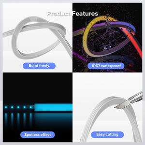 Neon burcu silika jel kaplama tüpü için WS2811 WS2812B SK6812 LED ışık şerit gömme ışık silikon kanal - Product Image 5