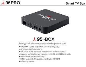 กล่องทีวีอัจฉริยะ,I95 PRO Amlogic S905 Quad Core แอนดรอยด์7 4K กล่องรับสัญญาณมีเดีย2.4G Wifi BT 4 100M H.265 2G 16G - Product Image 3