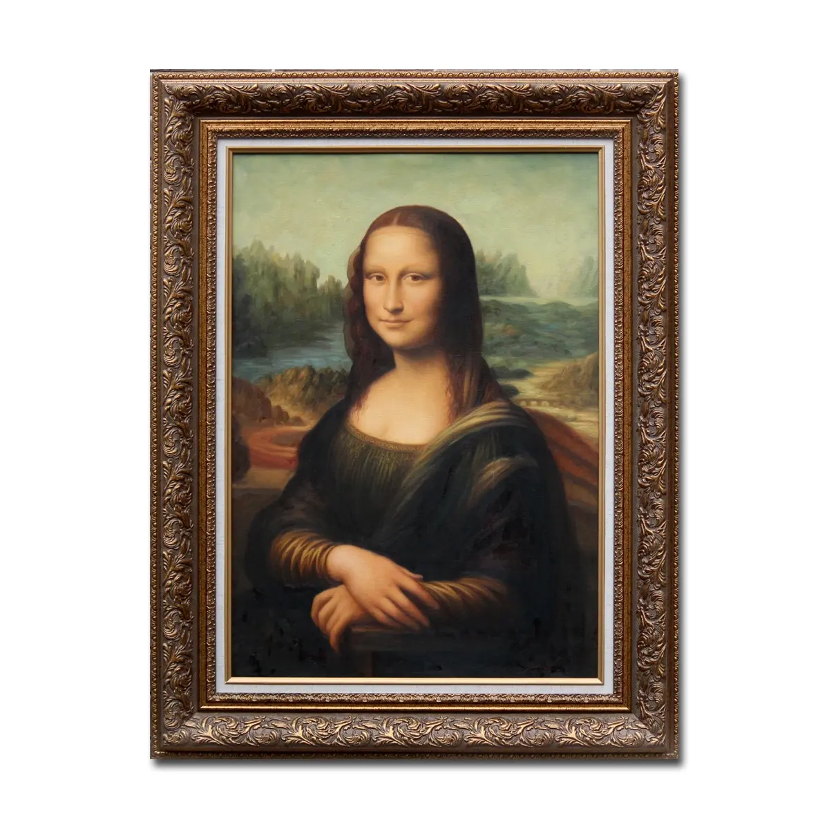 Leonardo Da Vinci Mona Lisa famoso dipinto a mano su Tela di Canapa