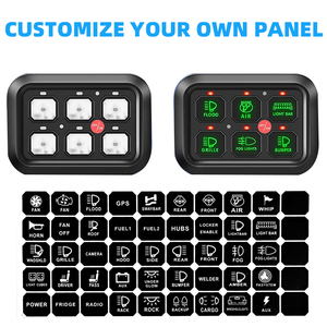 12V 6 Gang anahtarı paneli evrensel devre kontrol rölesi sistemi sigorta kablo demeti otomatik dim ON-Off LED anahtarı - Product Image 4