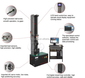 Electronic Power 5kN Single Column Rubber Tensile <strong>Testing</strong> Machine with Long Travel Extensometer - Product Image 2