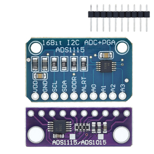TZT ADS1115 16-Bit-I2C-Modul Präzisions-ADC 4-Kanal-Entwicklungsplatine Pro Gain-Verstärker 2,0 V bis 5,5 V für Arduino RP