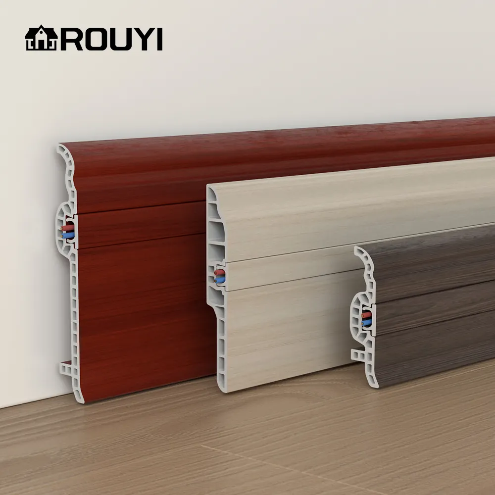 Rouyi Wall Protect Construcción Precio de fábrica Hotel Diferentes tipos de zócalos de PVC