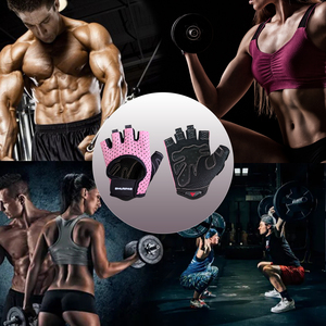 Luvas de academia para homens e mulheres, luvas personalizadas com logotipo, para exercício, levantamento de peso, ciclismo, antiderrapante, leve, logotipo - Product Image 5