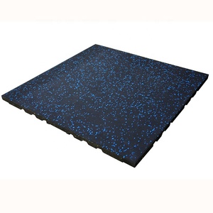 高品质1m长1m宽彩色三元乙丙橡胶瓷砖方形橡胶垫健身房地板 - Product Image 2