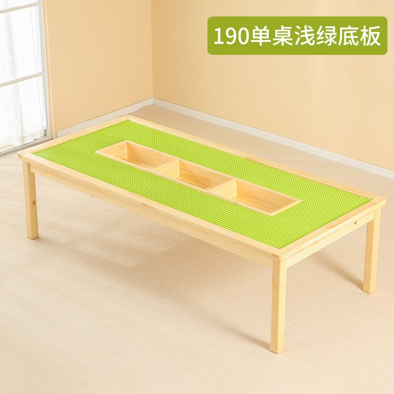 (Fond vert) Table de construction circulaire, 190*90*50cm