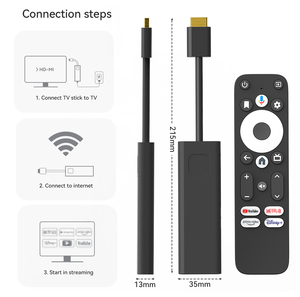 <span class=keywords><strong>2025</strong></span> DCOLOR GD1最佳新产品ARM Mali-G31 MP2智能电视棒安卓谷歌认证4k电视棒