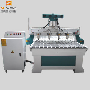 1325 4 Eixo Multi Fusos <span class=keywords><strong>CNC</strong></span> <span class=keywords><strong>Router</strong></span> Multi Cabeça <span class=keywords><strong>Cnc</strong></span> Máquina De Escultura Em Madeira Para Carpintaria M-SHINE