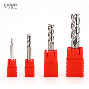 Feida เครื่องกัดคาร์ไบด์3ขลุ่ยแบบแบน HRC55 CNC 6มม. 8มม. สำหรับอลูมิเนียมสำหรับงานหล่อโลหะ - Product Image 6