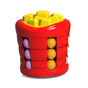 Creative Educational Decompression <strong>Toy</strong> Burger for <strong>Rubik's</strong> Cube French Fries for Magic Beans-Unique New Rotating Ball for Kids - Product Image 2