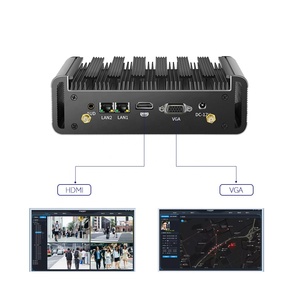Mini PC industrial con i7 5500U 8G DDR3 RAM 128G SSD WIFI Linux 2 LAN 2 RS232 Computadora de tabletas resistente industrial sin ventilador - Product Image 3