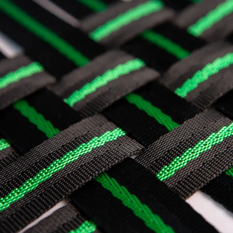 Diseño de moda Cinturón de seguridad para automóvil Correas con rayas verdes