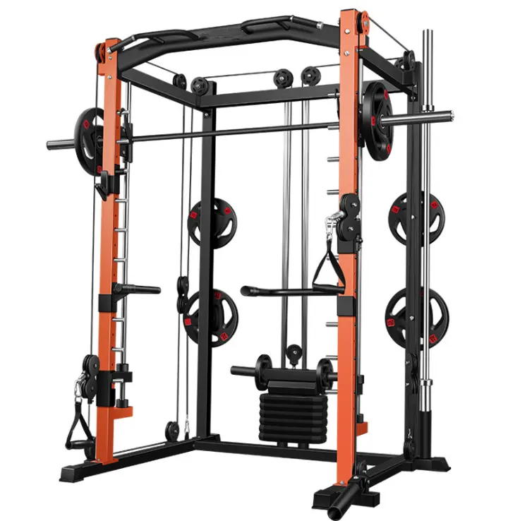 Support électrique multifonctionnel multifonctionnel pour machine de gymnastique, étagère de squat, avec poulie, robuste