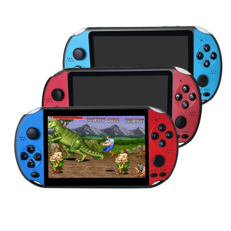 Console de jeux vidéo portable rétro X12, avec écran LCD de 5.1 pouces, 8 go, couleur HD, avec 2000 jeux d'arcade intégrés