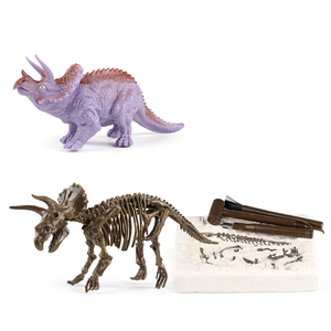 QS yeni tasarım eğitim gerçekçi kazmak Dino 3D iskelet seti oyuncak DIY dinozor fosil kazmak kiti oyuncaklar ile simülasyon modeli - Product Image 2