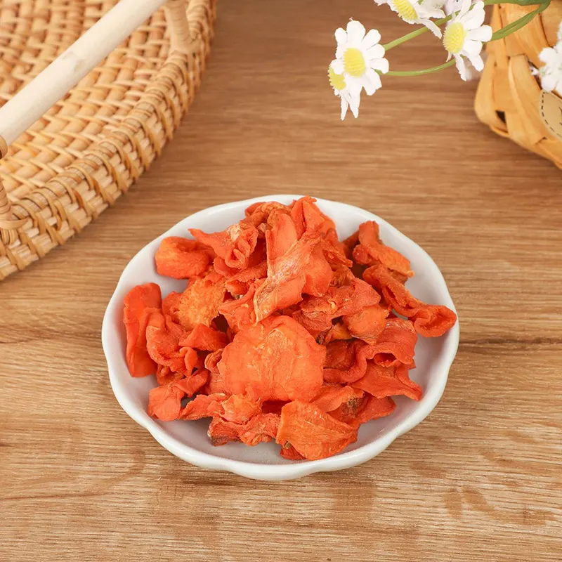 Fábrica de verduras deshidratadas de China, venta al por mayor, dados de zanahoria secos, corte cruzado de zanahoria