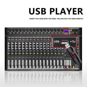 GAX-PMX16 คอนโซลผสม + 48V Phantom Power 2000W 16DSP เอฟเฟกต์บลูทูธ USB คอมพิวเตอร์เล่นการบันทึกคอนโซลผสม - Product Image 5