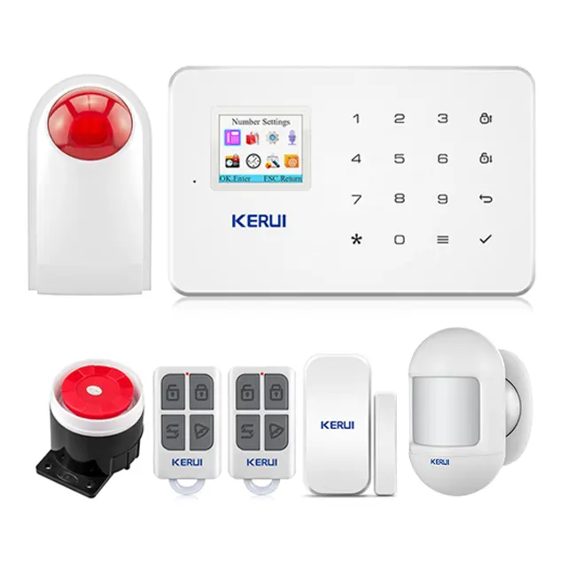 Охранная сигнализация KERUI G18, GSM Стробоскопическая сирена, Комплект охранной сигнализации для дома