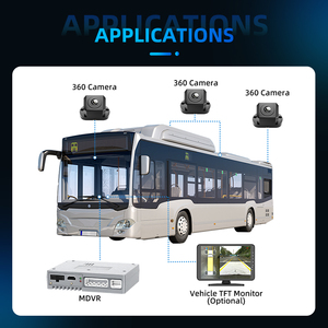 CareDrive AHD 1080P 2D/3D全景行车记录仪，带倒车摄像头3D环视鸟瞰系统，适用于校车 - Product Image 2