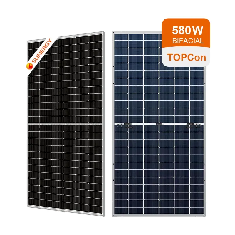 SUNERGY 580W güneş panelleri 560W 565W 570W 575W 580W güneş paneli Bifacial 580W güneş paneli satıcıları