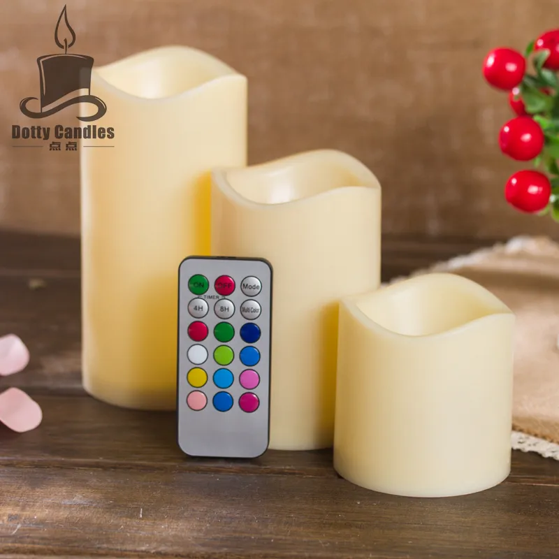3-Pieces LED Candle Set Battery operated artificial flicker flame LED candle