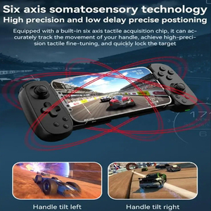 D6 Wireless Joystick Gaming Pad Controller Vibrations motor Ausziehbarer Griff für iPhone Android für Xbox PC Switch Andere Geräte