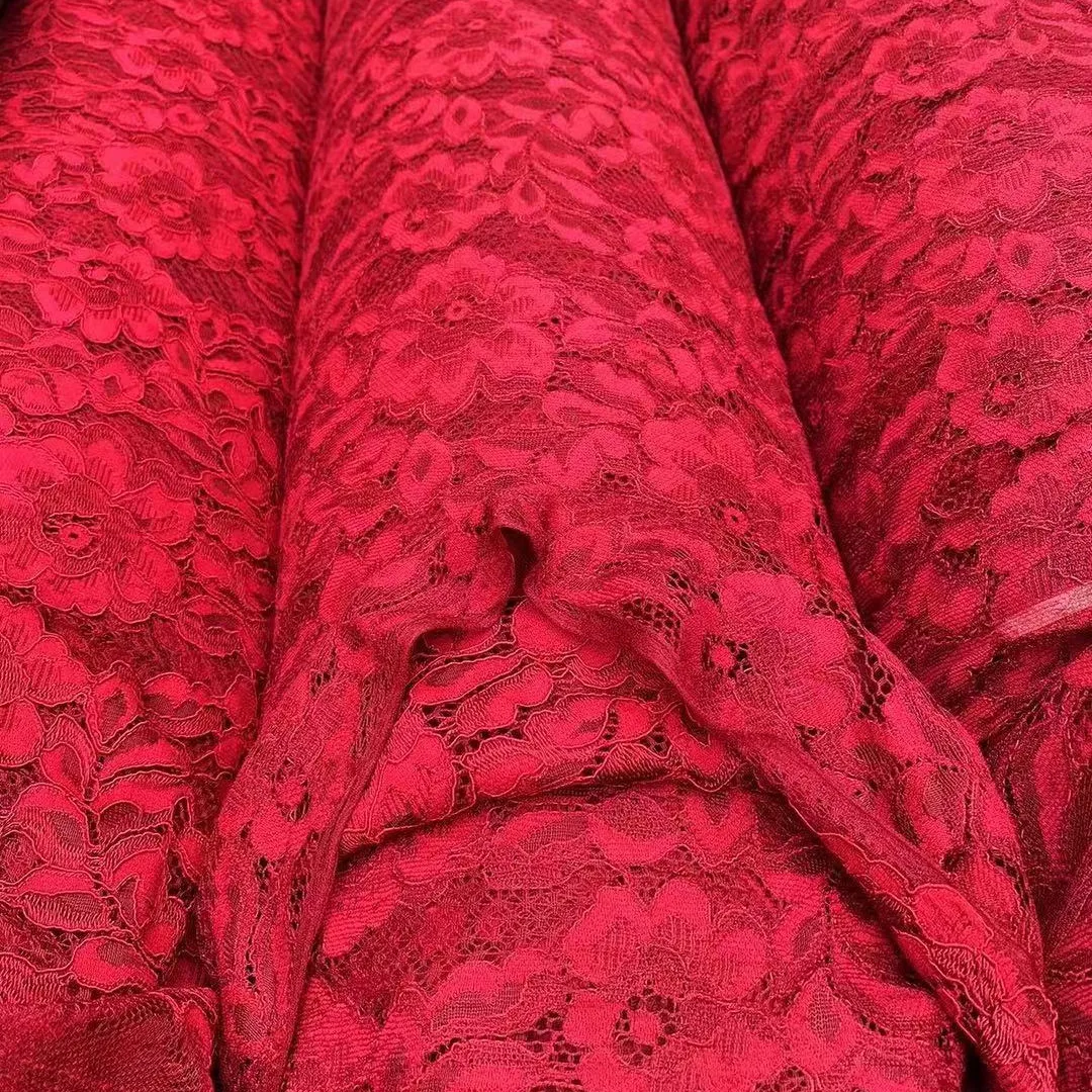 Sold by kg various stock fabric stock lace fabric for garments very cheap price
