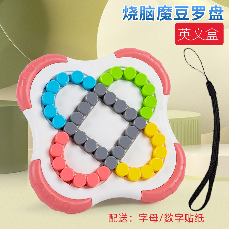 Five-color ball bearing compass English box powder