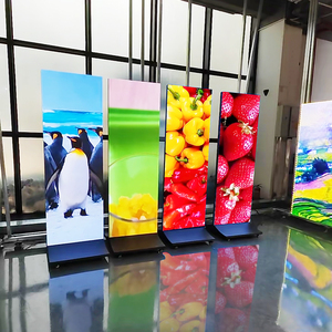 最优惠价格P2型号发光二极管海报展示架触摸立式地板广告显示屏户外使用
