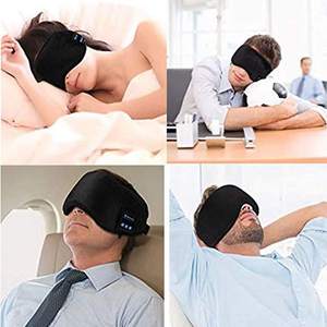 หน้ากากปิดตาหูฟังไร้สาย3D บังแดดแบบไร้สายหูฟังดนตรียืดหยุ่นใส่สบายพร้อมหูฟังบลูทูธเครื่องหมายการนอนหลับ - Product Image 6