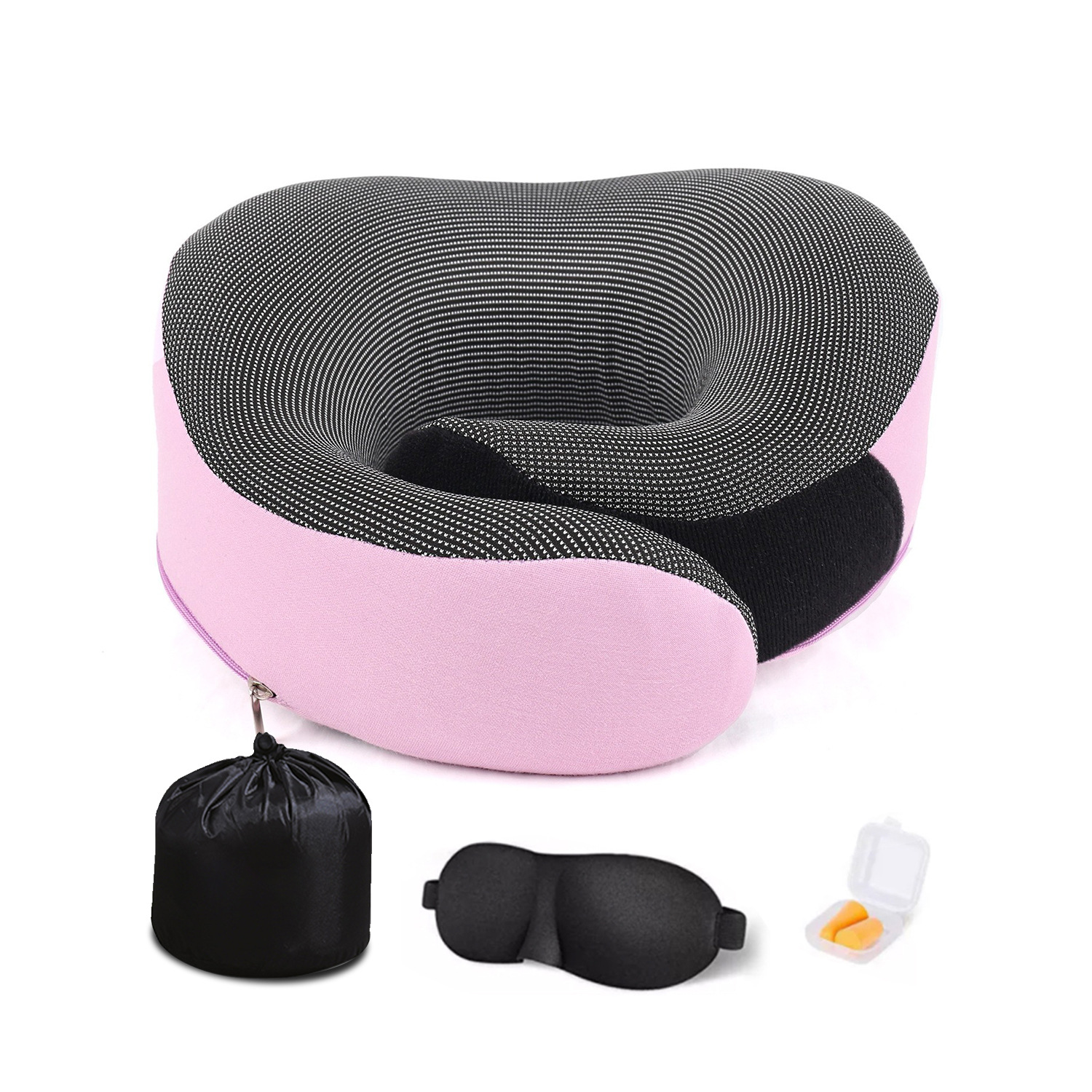 Purple neck pillow set