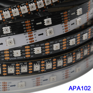 APA102 полосы, синхро-адаптер длиной 1 м/5 м 30/60/144 светодиодов/пикселей/м APA102 умная светодиодная Пиксельная полоса, данных и часы отдельно DC5V IP30/IP65/IP67 - Product Image 4