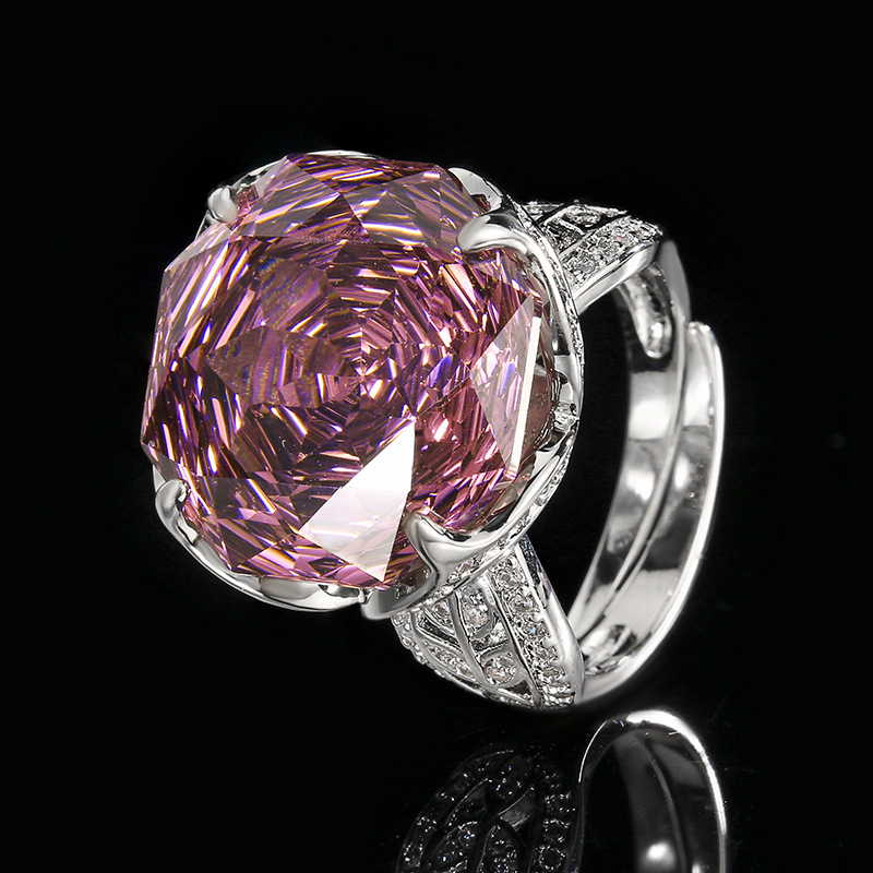 Bague rose séchée, taille ajustable