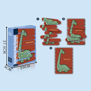轻松玩幼儿学前班学习卡游戏套装火柴棒图案儿童拼图游戏 - Product Image 3