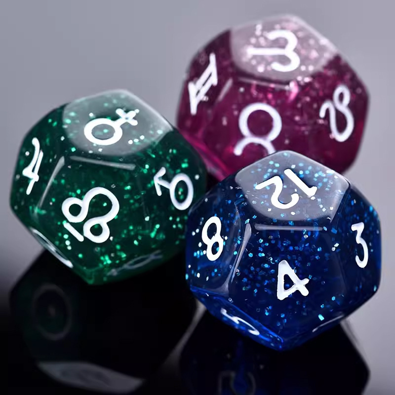 colorful-Constellation dice-a3 flash silver-3-pack storage bag