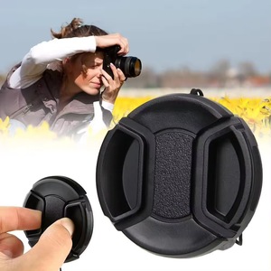 Factory Supply Extra Strong Spring DSLR Camera Lens Cap 52/55/58/62/67/72/77/82mm Lens Protection <strong>Cover</strong> With Anti-lost Rope