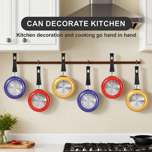 Bán Buôn Không Dính Mini Fry <span class=keywords><strong>Pan</strong></span> Trang Trí Nhà Bếp Chảo Cho Bữa Ăn Sáng Nhôm Bít Tết Trứng <span class=keywords><strong>Pan</strong></span> Di Động Cắm Trại Bộ Đồ Nấu Nướng - Product Image 3