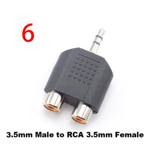 <strong>RCA</strong> Connector 3.5mm Spliter Plug to <strong>2</strong> <strong>RCA</strong> Jack Male to Female 3.5 to AV Audio <strong>2</strong> in <strong>1</strong> Stereo Headset Dual Headphone Audio Adapter - Product Image 6