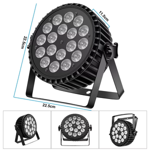 ไฟพาร์ DJ ไฟยูวี + RGB LED 18*10W แบบ DMX แบบผสมไม่มีที่สิ้นสุดและเอฟเฟกต์สายรุ้ง200W - Product Image 6