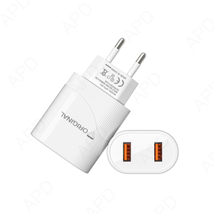Dual <strong>USB</strong> <strong>Adapter</strong> QC3.0 Fast Charging 10W Smart <strong>Power</strong> Supply 5V/2.4A 2A <strong>Output</strong> Current for EU/US/UK for Laptop Mobile for Camera - Product Image 6