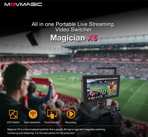放送テレビ機器: ミニスイッチャー、キャプチャボックス、プロフェッショナルモニター-スリーインワン、5.5インチ液晶画面 - Product Image 4