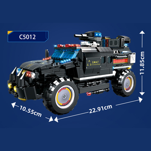 รถจี๊ปของเล่น C5012แบบทำมือสำหรับเด็กโมเดลรถบังคับการของเล่นทำจากวัสดุเอบีเอสบล็อกก่อสร้างวัสดุ OEM กล่อง - Product Image 2