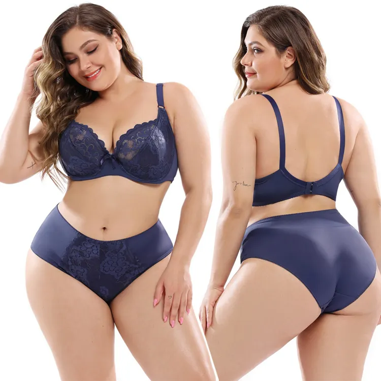 Chaorong roupa íntima plus size, tamanho grande, 2021, com sutiã e calcinha