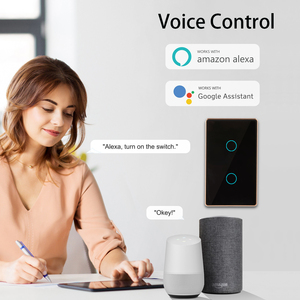 Custom <strong>Light</strong> <strong>Switch</strong> Control Tuya Us <strong>2</strong> Gang Smart Touch <strong>Switch</strong> Interruptor Wifi Wall Smart <strong>Switch</strong> for Smart Home <strong>With</strong> Zigbee - Product Image 4