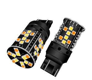 JG No Hyper Flash 7443 <strong>LED</strong> Canbus <strong>21W</strong> W21 5W T20 Switchback White Amber <strong>LED</strong> Bulb Daytime Running Light Turn Signal Light <strong>12V</strong> - Product Image 1