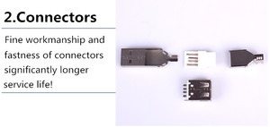 Bilgisayar kullanımı için kablo açmak için yüksek hızlı USB AM örgü koruyucu PVC ceket - Product Image 5
