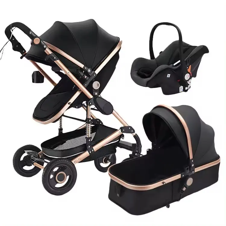 Yenidoğan bebekler için sıcak satış bebek arabası klasik tasarım bebek arabası taşıma karyolası Strollers ile her iki yönde itilir