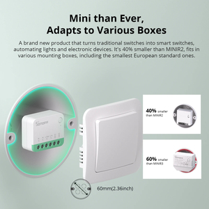 Sonoff MiniR4M 10A Smart Wifi Switch Drahtloses Fernbedienung modul über eWelink Alexa Google Zigbee Network Matter Kompatibel - Product Image 5