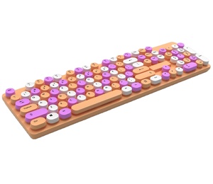 Teclado inalámbrico Punk óptico de 2,4G, teclado árabe Retro para ordenador de oficina - Product Image 4